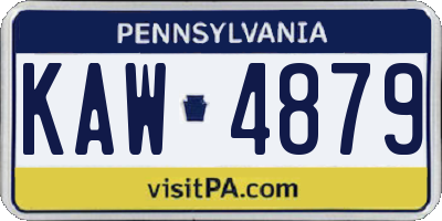 PA license plate KAW4879