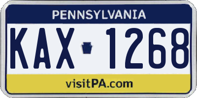PA license plate KAX1268