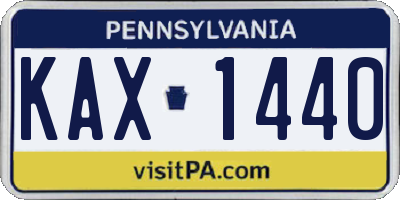 PA license plate KAX1440