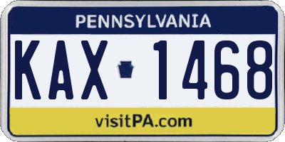 PA license plate KAX1468