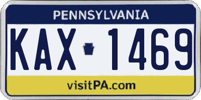 PA license plate KAX1469