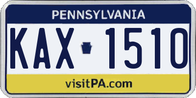 PA license plate KAX1510