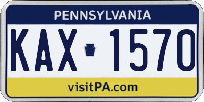PA license plate KAX1570