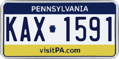 PA license plate KAX1591