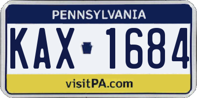 PA license plate KAX1684