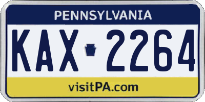 PA license plate KAX2264