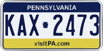 PA license plate KAX2473