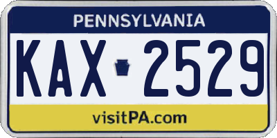 PA license plate KAX2529
