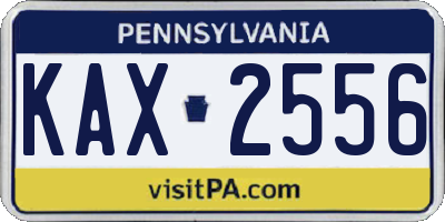 PA license plate KAX2556