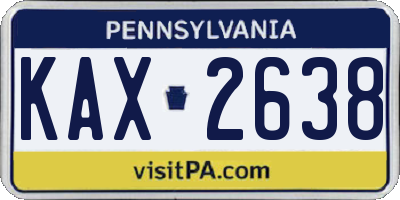PA license plate KAX2638