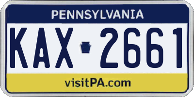 PA license plate KAX2661