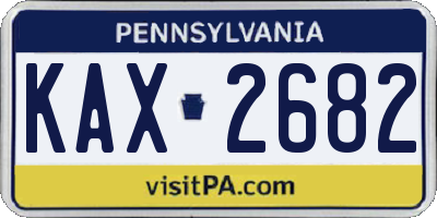 PA license plate KAX2682