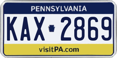 PA license plate KAX2869