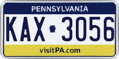 PA license plate KAX3056