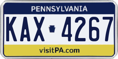 PA license plate KAX4267