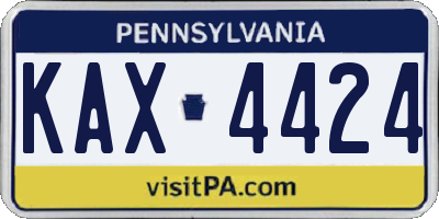 PA license plate KAX4424