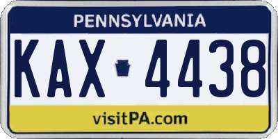 PA license plate KAX4438