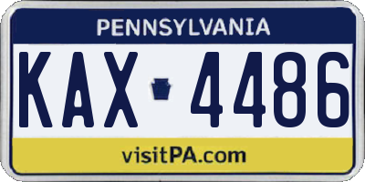 PA license plate KAX4486