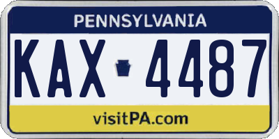 PA license plate KAX4487