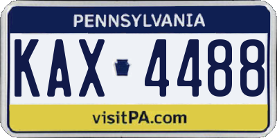 PA license plate KAX4488