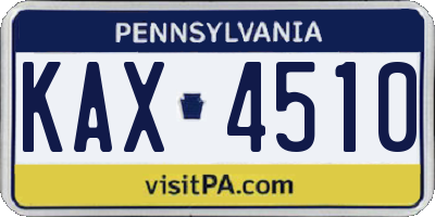 PA license plate KAX4510