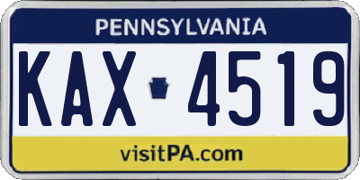 PA license plate KAX4519