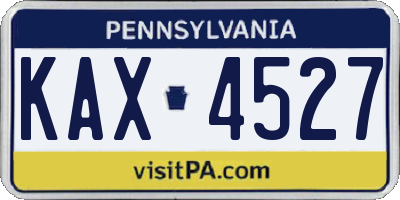 PA license plate KAX4527