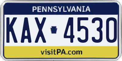PA license plate KAX4530