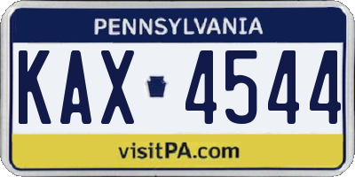 PA license plate KAX4544