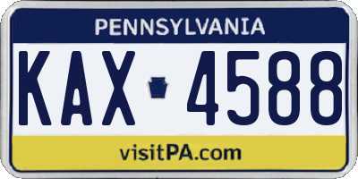 PA license plate KAX4588