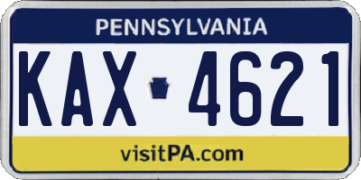 PA license plate KAX4621
