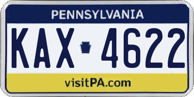 PA license plate KAX4622