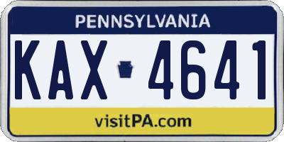 PA license plate KAX4641