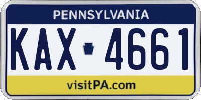 PA license plate KAX4661