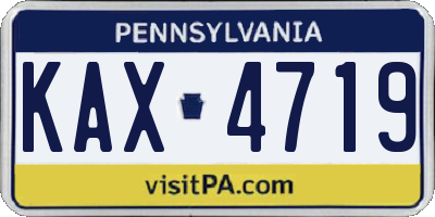 PA license plate KAX4719