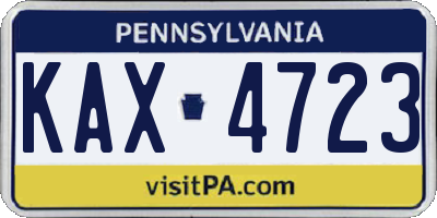 PA license plate KAX4723