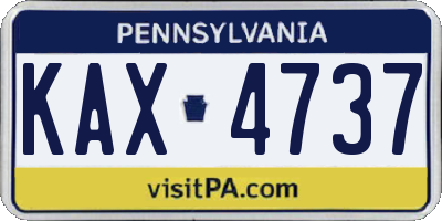 PA license plate KAX4737