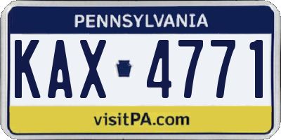 PA license plate KAX4771