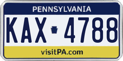 PA license plate KAX4788