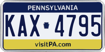 PA license plate KAX4795