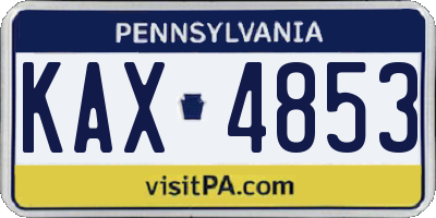 PA license plate KAX4853
