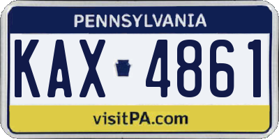 PA license plate KAX4861