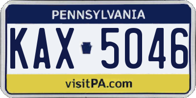 PA license plate KAX5046