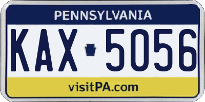 PA license plate KAX5056