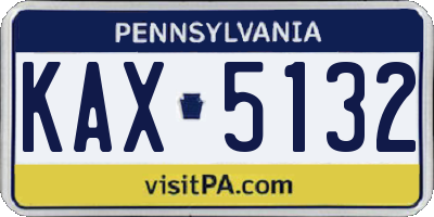 PA license plate KAX5132