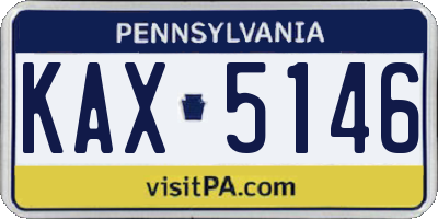 PA license plate KAX5146