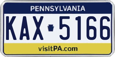 PA license plate KAX5166