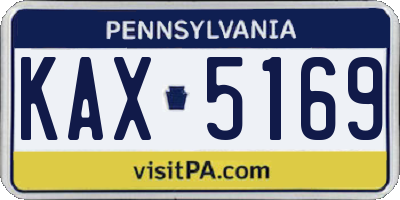 PA license plate KAX5169