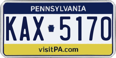 PA license plate KAX5170
