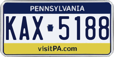 PA license plate KAX5188